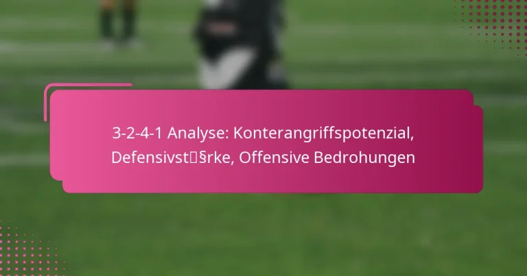3-2-4-1 Analyse: Konterangriffspotenzial, Defensivstärke, Offensive Bedrohungen