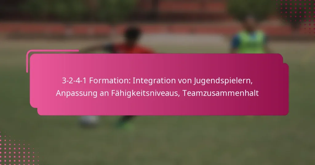3-2-4-1 Formation: Integration von Jugendspielern, Anpassung an Fähigkeitsniveaus, Teamzusammenhalt