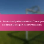 3-2-4-1 Formation Spielerinteraktion: Teamdynamik, kollektive Strategien, Rollenintegration