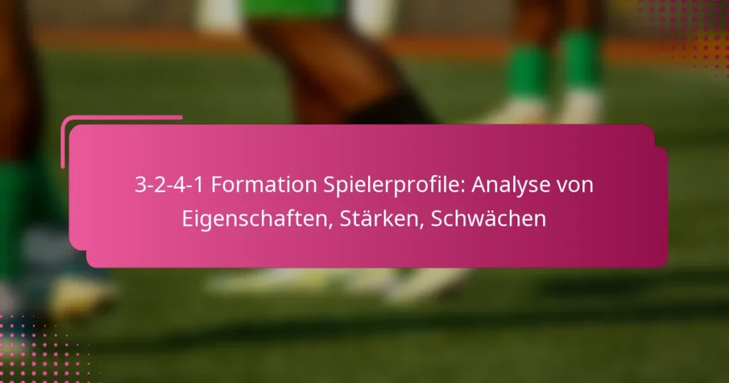 3-2-4-1 Formation Spielerprofile: Analyse von Eigenschaften, Stärken, Schwächen