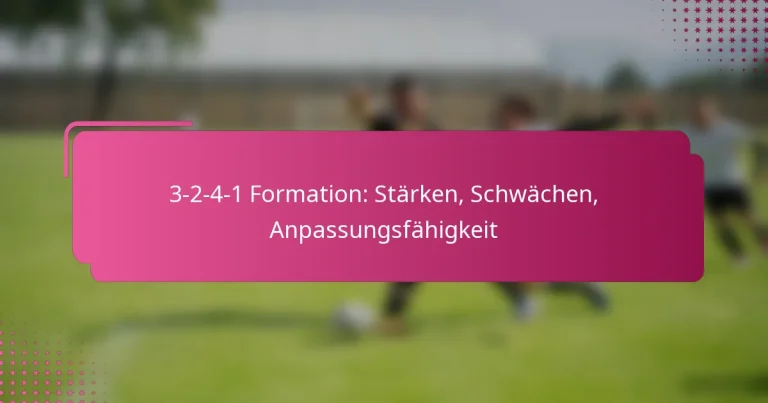 3-2-4-1 Formation: Stärken, Schwächen, Anpassungsfähigkeit