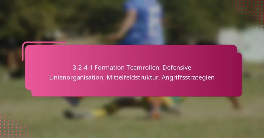 3-2-4-1 Formation Teamrollen: Defensive Linienorganisation, Mittelfeldstruktur, Angriffsstrategien