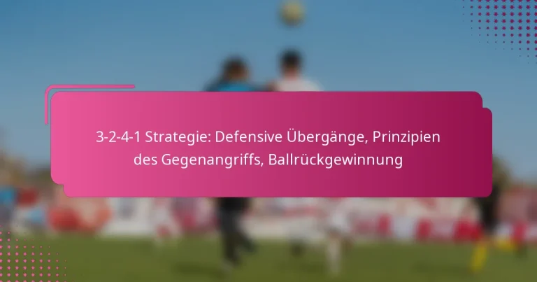 3-2-4-1 Strategie: Defensive Übergänge, Prinzipien des Gegenangriffs, Ballrückgewinnung