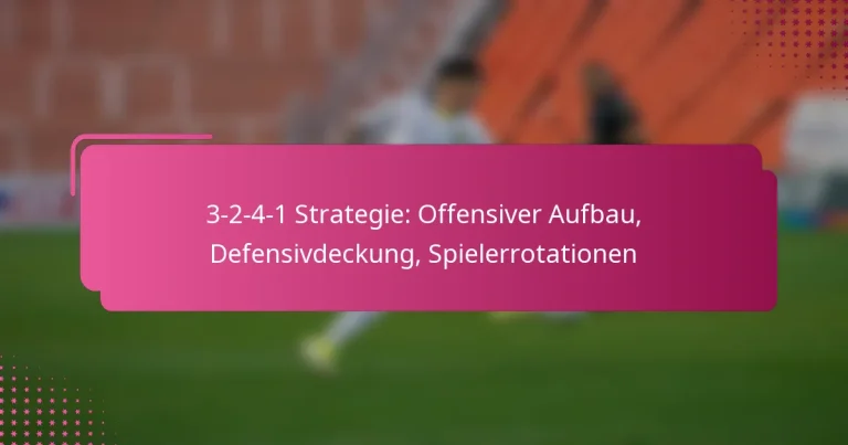 3-2-4-1 Strategie: Offensiver Aufbau, Defensivdeckung, Spielerrotationen