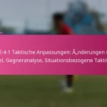 3-2-4-1 Taktische Anpassungen: Änderungen im Spiel, Gegneranalyse, Situationsbezogene Taktiken