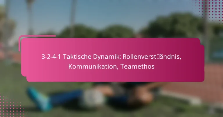 3-2-4-1 Taktische Dynamik: Rollenverständnis, Kommunikation, Teamethos