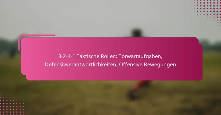 3-2-4-1 Taktische Rollen: Torwartaufgaben, Defensivverantwortlichkeiten, Offensive Bewegungen