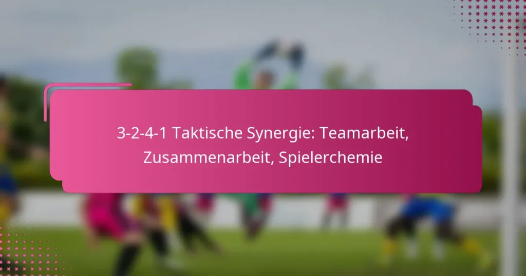 3-2-4-1 Taktische Synergie: Teamarbeit, Zusammenarbeit, Spielerchemie