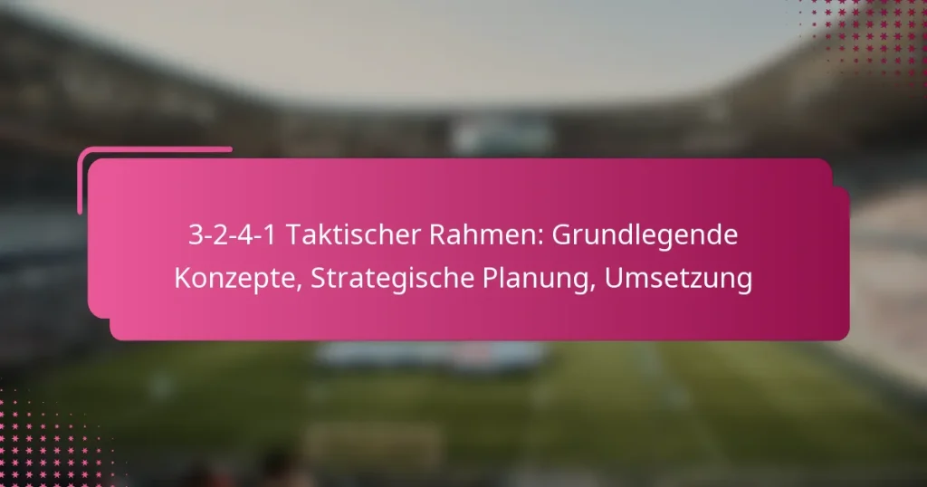 3-2-4-1 Taktischer Rahmen: Grundlegende Konzepte, Strategische Planung, Umsetzung
