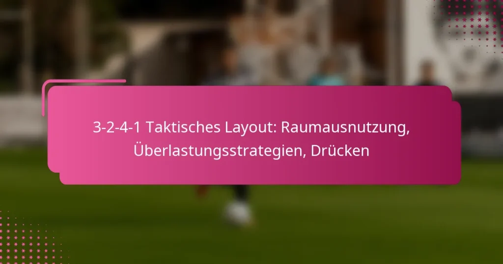 3-2-4-1 Taktisches Layout: Raumausnutzung, Überlastungsstrategien, Drücken