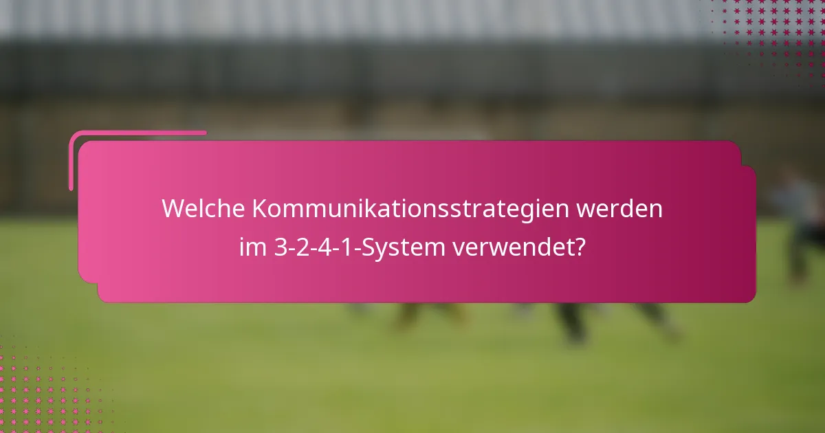 Welche Kommunikationsstrategien werden im 3-2-4-1-System verwendet?