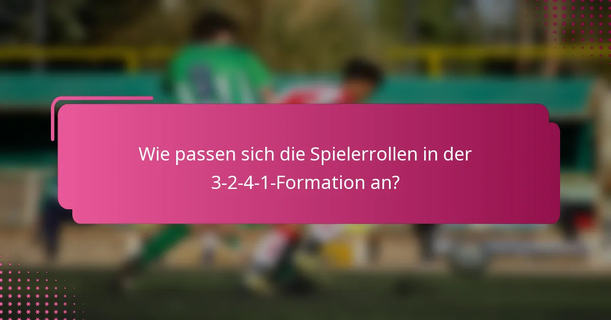 Wie passen sich die Spielerrollen in der 3-2-4-1-Formation an?